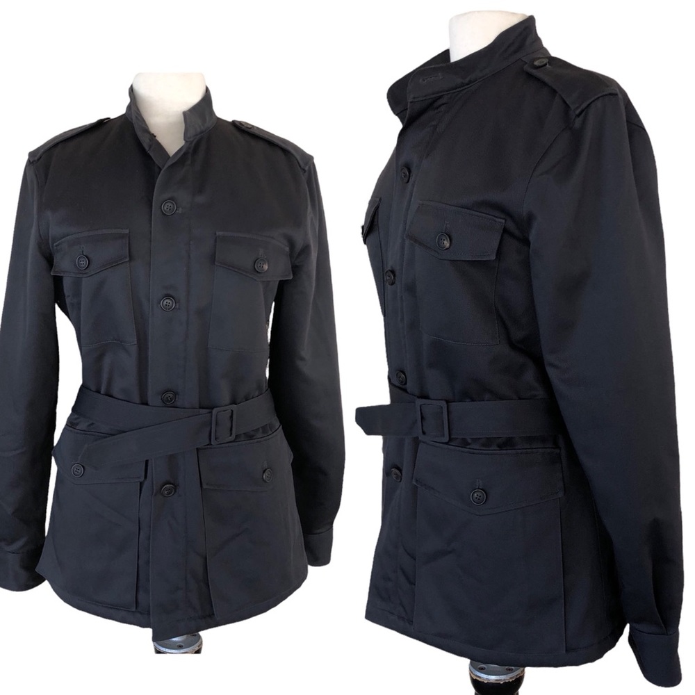 A.P.C. Field Military Sherpa Lined Belted Grey Jacket - Picture 1 of 10
